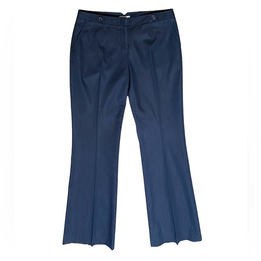 Halogen 4 Petite Blue White Pinstripe Taylor Fit Pants